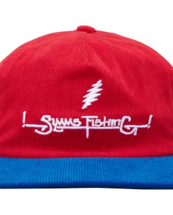 Outlet Simms Fishing Grateful Dead Double Haul Corduroy Cap Lightning Script Red