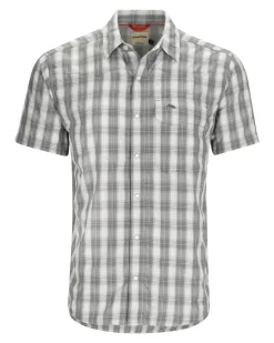 Hot Simms Fishing Men's Big Sky Shirt - Short Sleeve Exuma Plaid