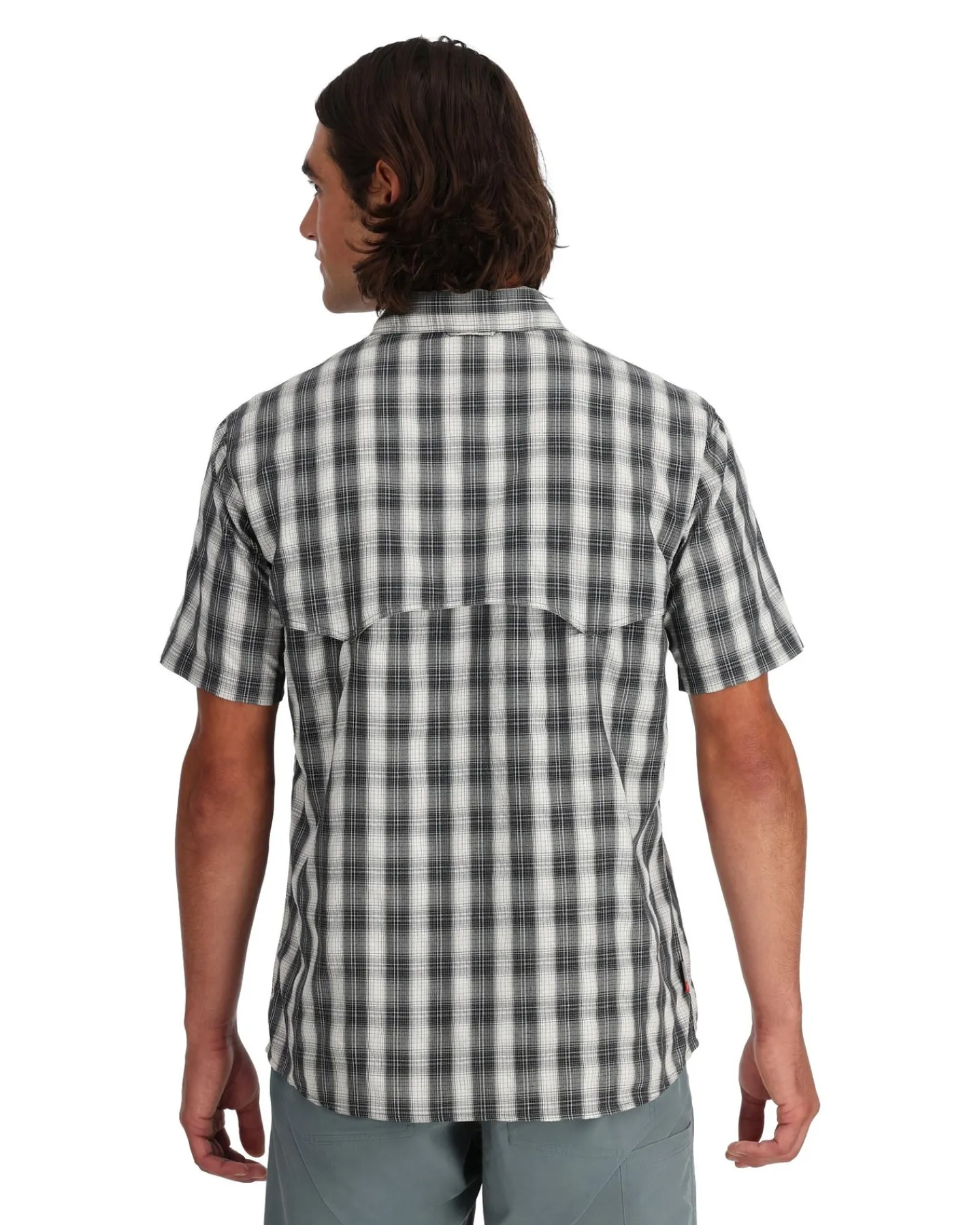 Hot Simms Fishing Men's Big Sky Shirt - Short Sleeve Exuma Plaid