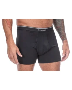 New Simms Fishing Men's Cooling Boxer Brief Sterling