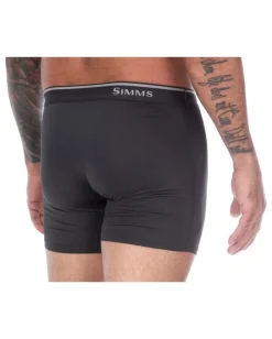 New Simms Fishing Men's Cooling Boxer Brief Sterling