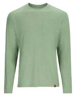 New Simms Fishing Men's Glades Crew Field Heather