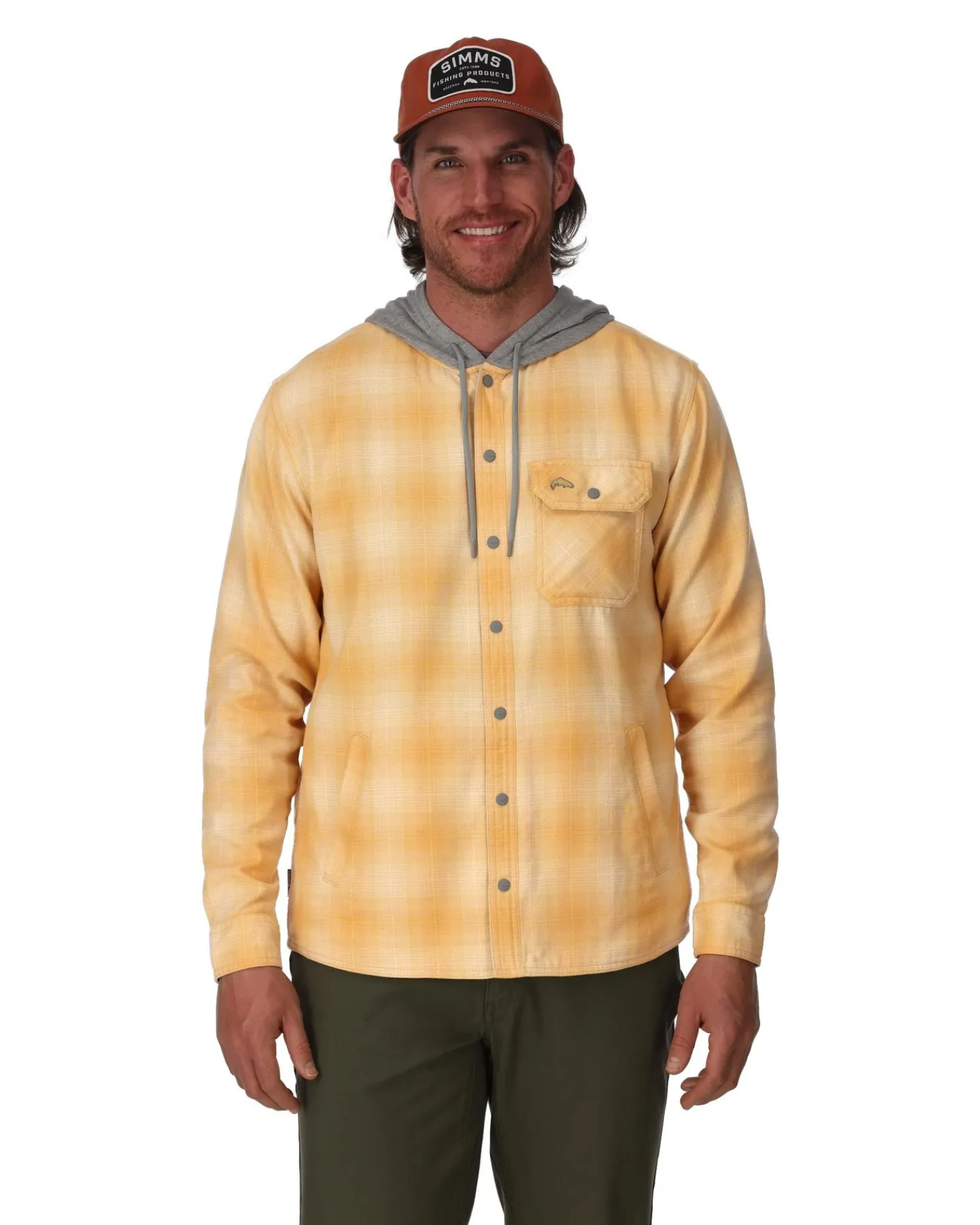 Best Simms Fishing Men's Santee Flannel Hoody