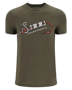Hot Simms Fishing Men's Simms Hook & Loop T-Shirt 2024 Military Heather