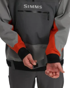 New Simms Fishing Men's Splash Cast Fishing Jacket Steel
