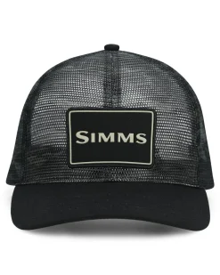Outlet Simms Fishing Mesh All-Over Trucker Hat Tiger Camo Black/Dark Gunmetal