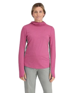 New Simms Fishing s Women's Bugstopper® SolarFlex® Hoody Fuchsia Heather