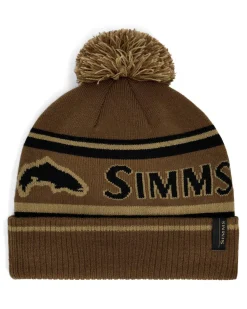 New Simms Fishing Tip-Up Pom Beanie