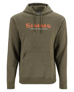 Clearance Simms Fishing Unisex Simms Logo Hoody 2024 Military Heather