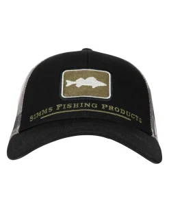 Sale Simms Fishing Walleye Icon Trucker Hat Woodland Camo Sandbar