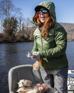 Outlet Simms Fishing Women's Fall Run Insulated Hoody Dark Clover/Riffle Green