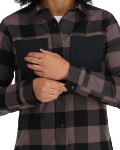 Best Simms Fishing Women's Guide Flannel 2024 Grayling Buffalo Check