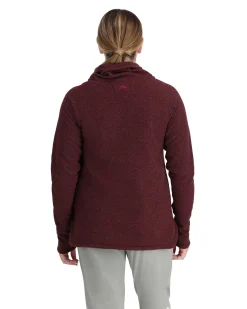 New Simms Fishing Women's Rivershed Sweater Mulberry Heather