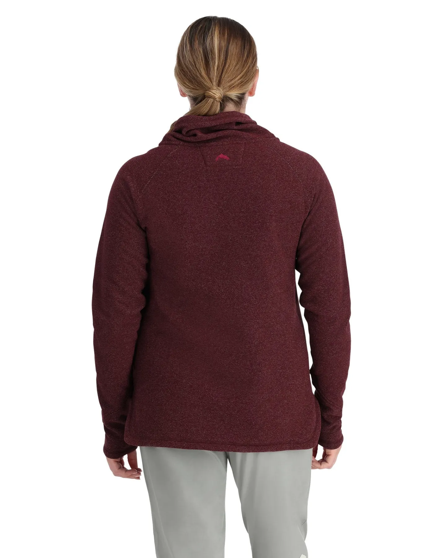 New Simms Fishing Women's Rivershed Sweater Mulberry Heather