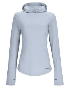 Discount Simms Fishing Women's SolarFlex® Cooling Hoody 2024 Steel Blue