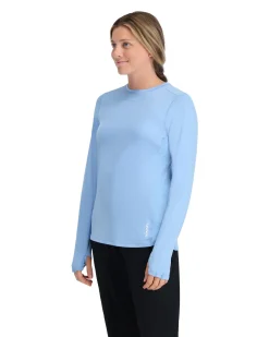 Discount Simms Fishing Women's SolarFlex® Crew Cornflower