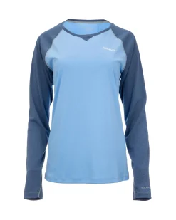 Outlet Simms Fishing Women's Sun Shirt Cornflower Heather