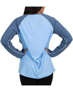 Outlet Simms Fishing Women's Sun Shirt Cornflower Heather