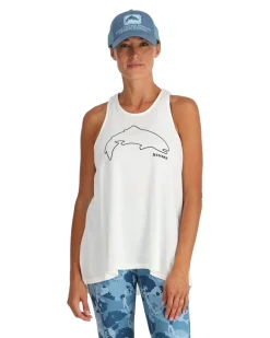 Outlet Simms Fishing Women's Trout Outline Tank Top
